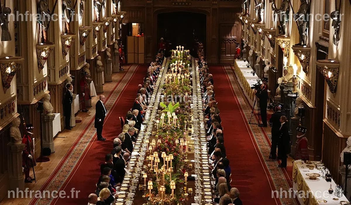 Le Roi Charles III à la Maison Blanche pour un dîner d'État après un discours historique devant le Congrès